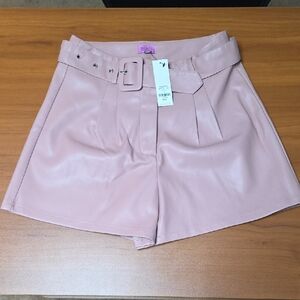 Mi ami For Francesca's Vegan Leather Dressy Shorts